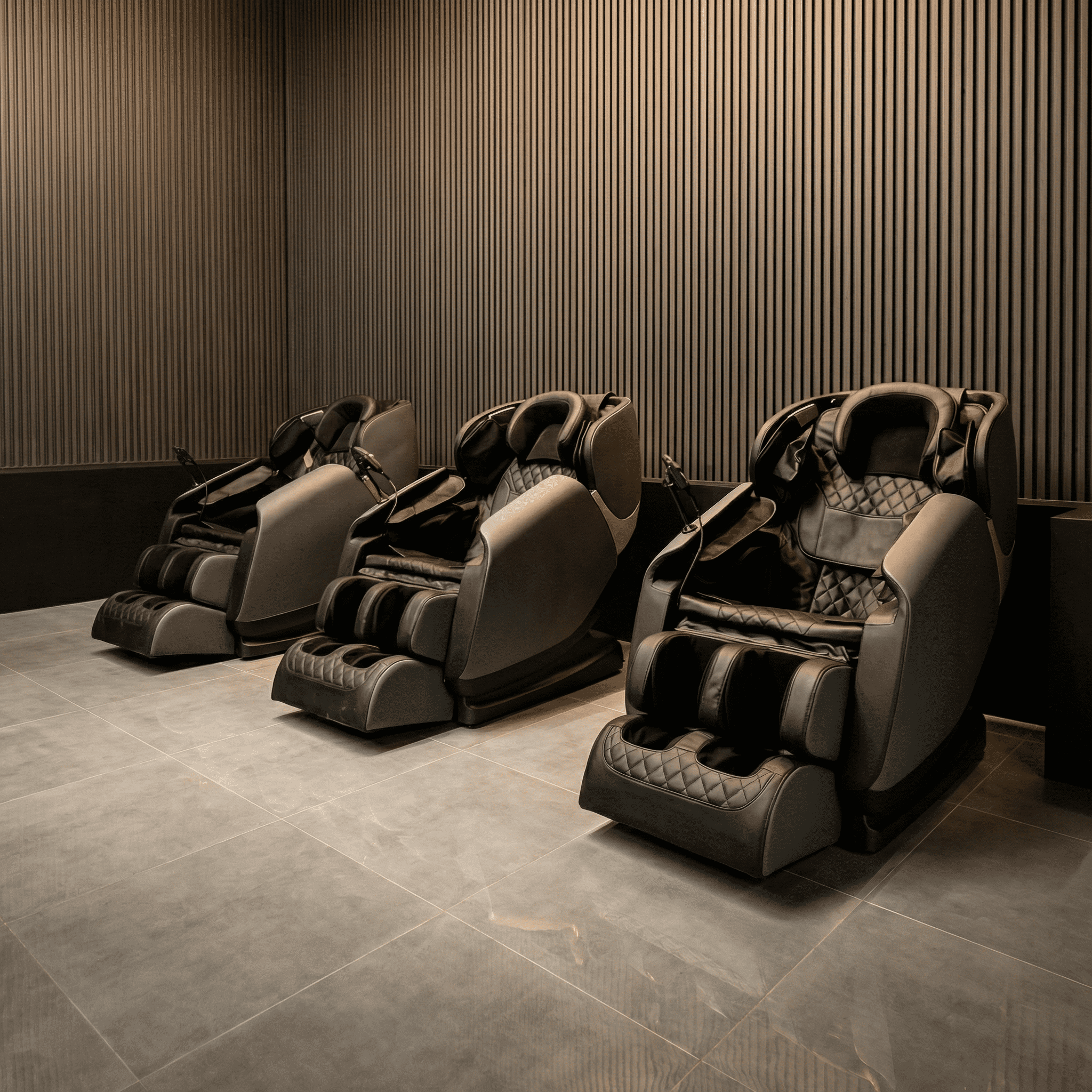 Зона ожидания в студии BESTAUTO с массажными креслами